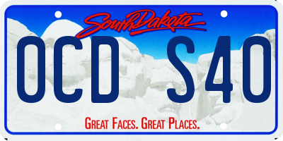 SD license plate 0CDS40