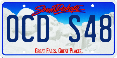 SD license plate 0CDS48