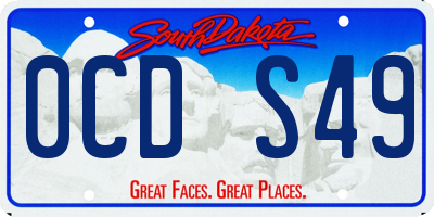 SD license plate 0CDS49