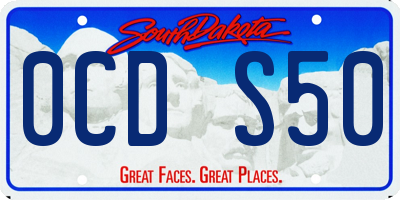 SD license plate 0CDS50