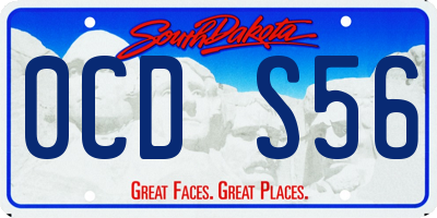 SD license plate 0CDS56