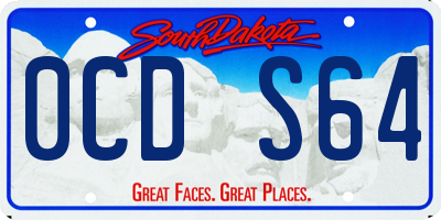 SD license plate 0CDS64
