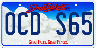 SD license plate 0CDS65
