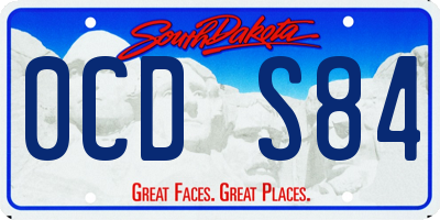 SD license plate 0CDS84