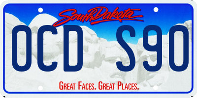 SD license plate 0CDS90