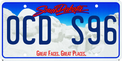 SD license plate 0CDS96