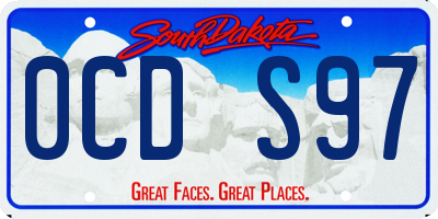 SD license plate 0CDS97