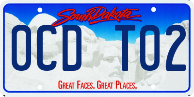 SD license plate 0CDT02
