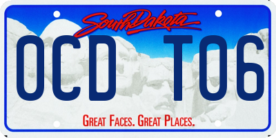 SD license plate 0CDT06