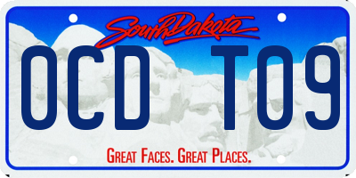 SD license plate 0CDT09