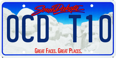 SD license plate 0CDT10