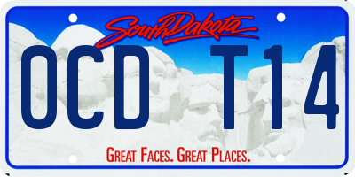 SD license plate 0CDT14