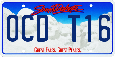 SD license plate 0CDT16