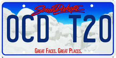 SD license plate 0CDT20