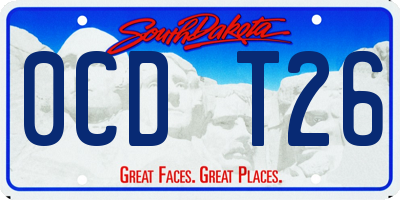 SD license plate 0CDT26