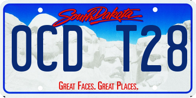 SD license plate 0CDT28