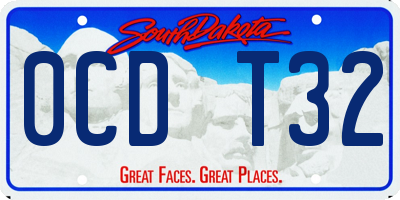 SD license plate 0CDT32