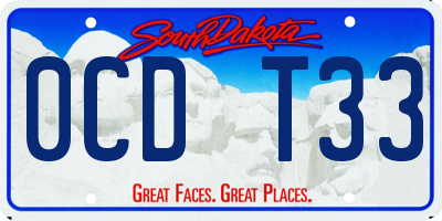 SD license plate 0CDT33