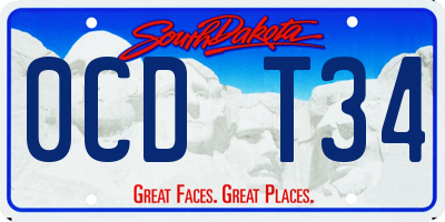 SD license plate 0CDT34