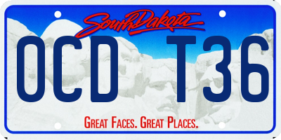 SD license plate 0CDT36