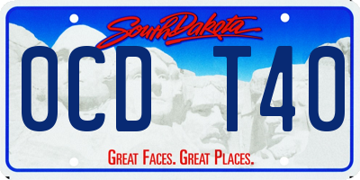 SD license plate 0CDT40