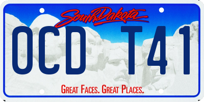 SD license plate 0CDT41