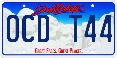SD license plate 0CDT44