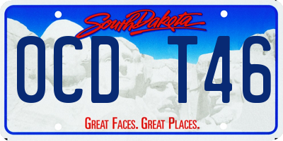SD license plate 0CDT46