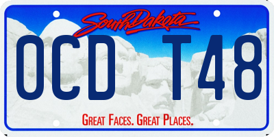 SD license plate 0CDT48