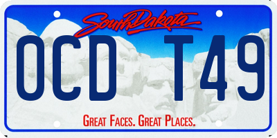 SD license plate 0CDT49