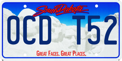 SD license plate 0CDT52
