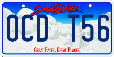 SD license plate 0CDT56