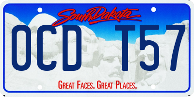 SD license plate 0CDT57