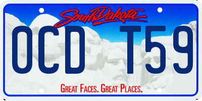 SD license plate 0CDT59
