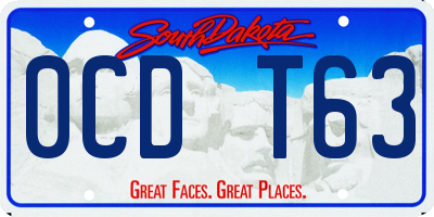 SD license plate 0CDT63