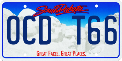 SD license plate 0CDT66