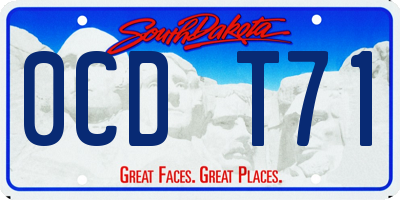 SD license plate 0CDT71