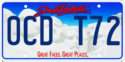SD license plate 0CDT72