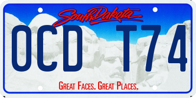 SD license plate 0CDT74