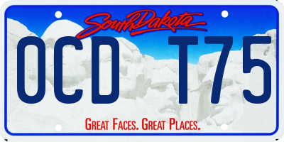 SD license plate 0CDT75