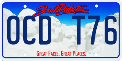 SD license plate 0CDT76