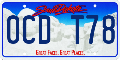 SD license plate 0CDT78