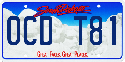 SD license plate 0CDT81