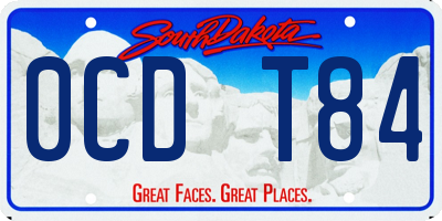 SD license plate 0CDT84