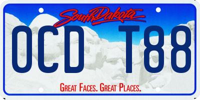 SD license plate 0CDT88