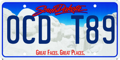 SD license plate 0CDT89
