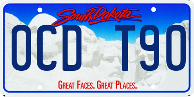 SD license plate 0CDT90
