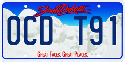 SD license plate 0CDT91