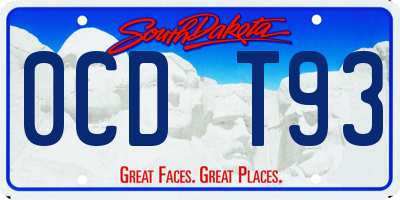 SD license plate 0CDT93