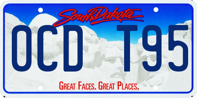 SD license plate 0CDT95
